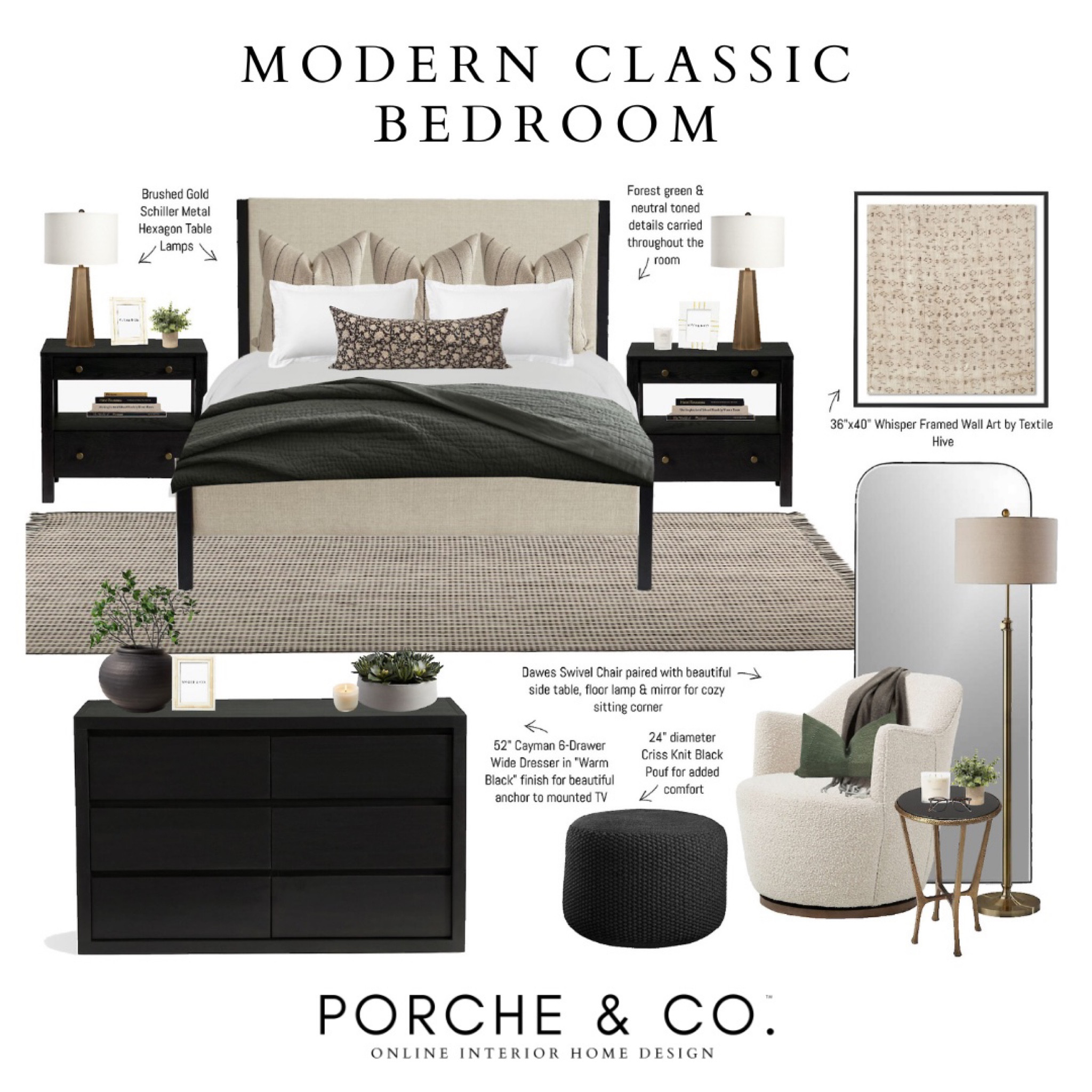 Modern classic bedroom, bedroom decor, bedroom design, bedroom inspo, primary bedroom #clientdesign #edesign #virtualinteriordesign

#LTKSeasonal #LTKstyletip #LTKhome