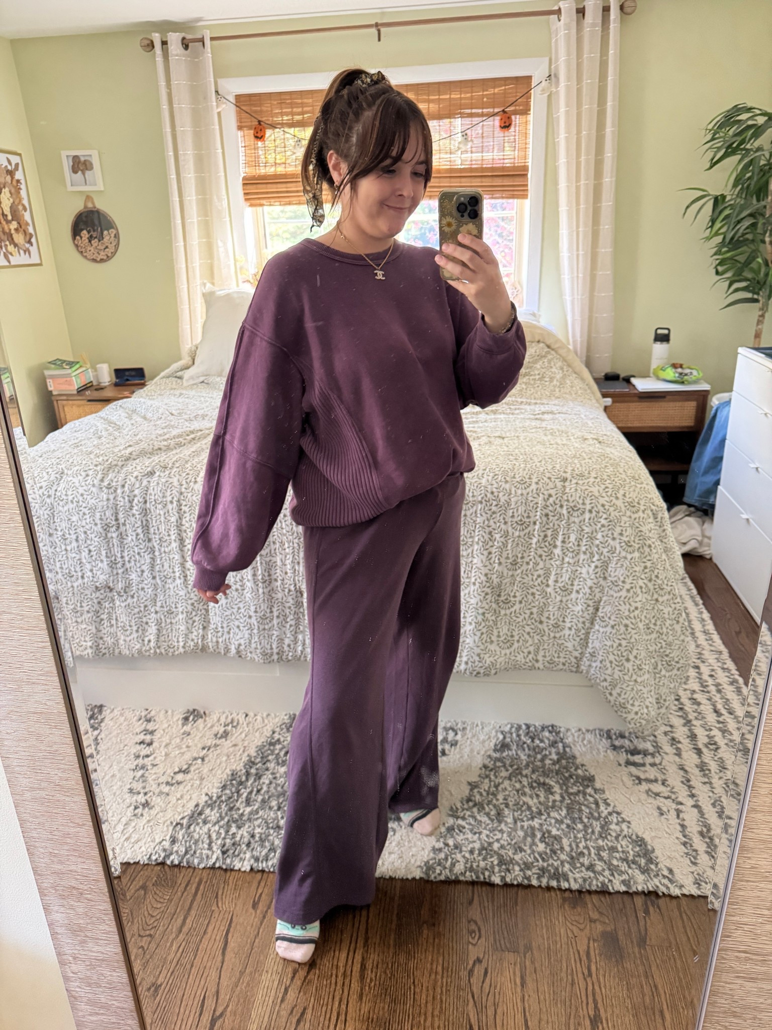 My favorite loungewear set from aerie. Oversized sweatpants with an oversized sweatshirt! Both run large. Size down. 

#ltkseasonal #ltkootd #ltksalealert