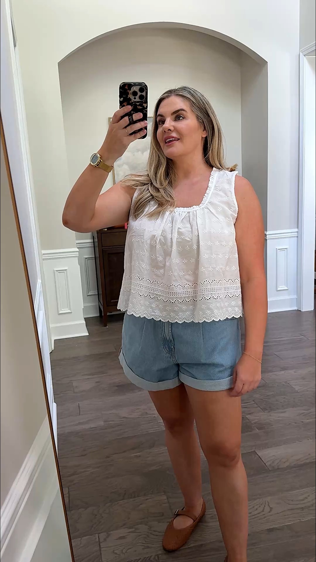 White tank top, casual top, jean short, Mary Jane, dolce vita, free people 

#LTKMidsize #LTKPetite #LTKFindsUnder50

#LTKSeasonal #LTKStyleTip #LTKFindsUnder50