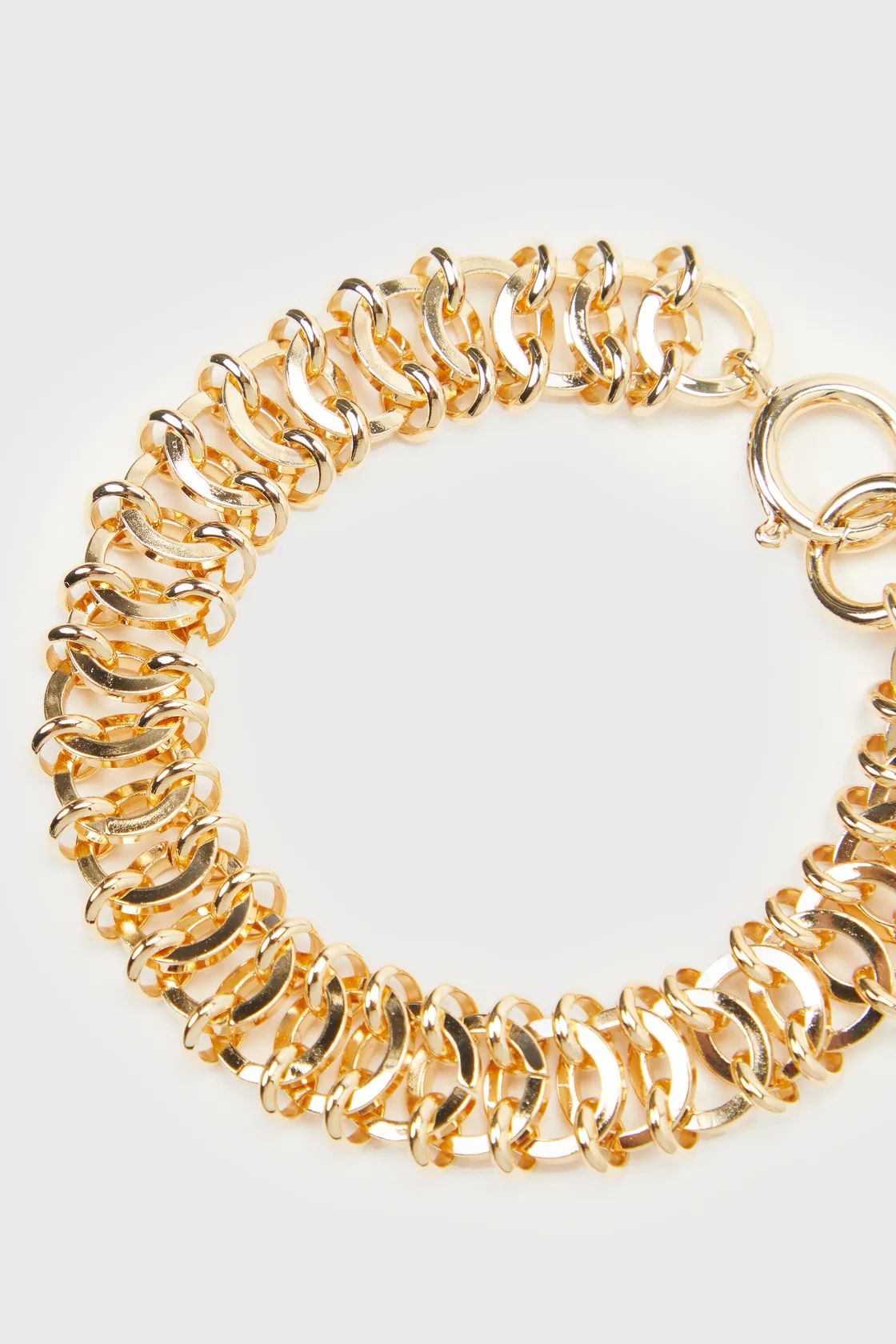 Bright Adornment 14KT Gold Chunky Interlocking Chain Bracelet | Lulus