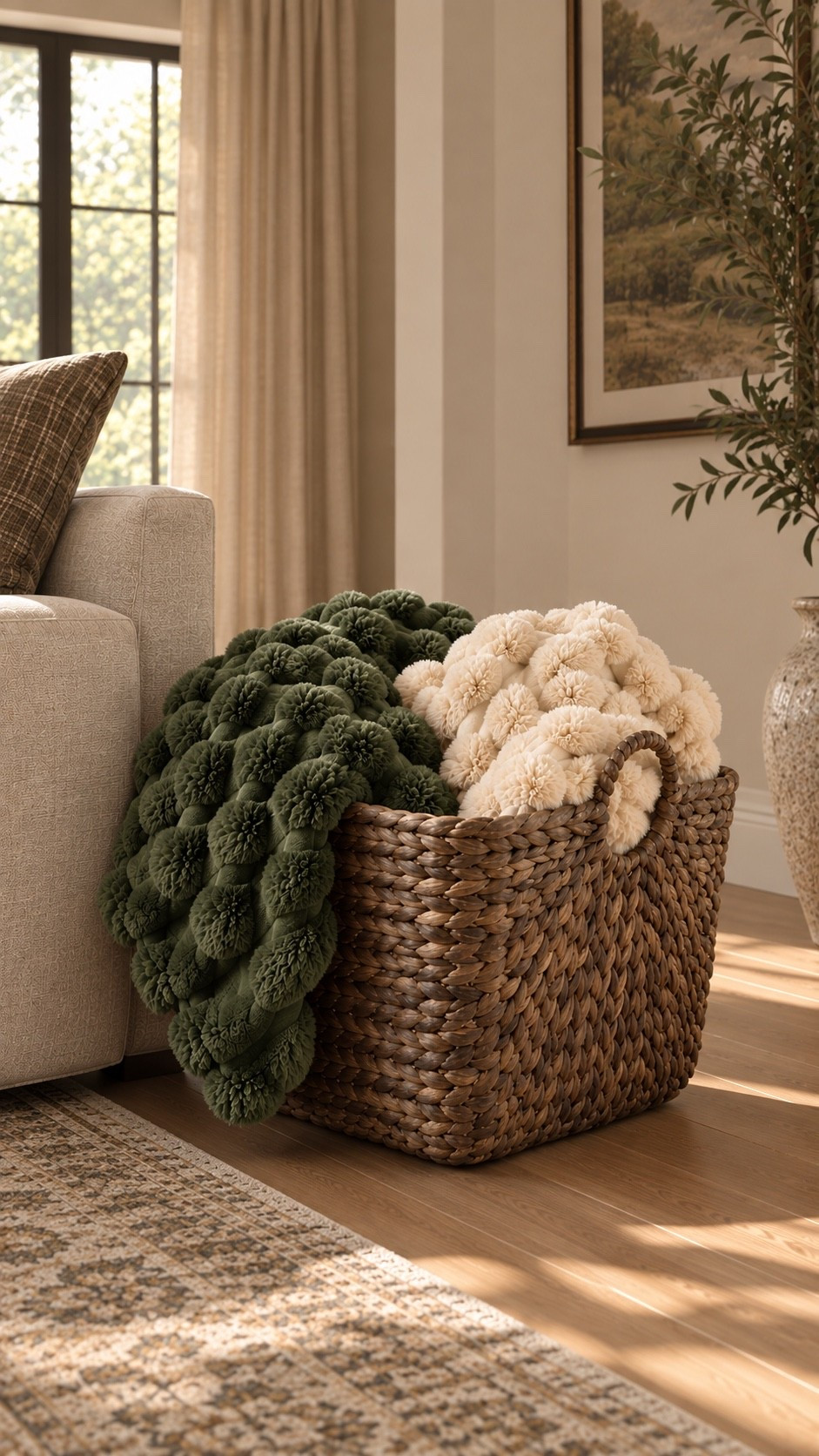 The perfect storage basket! This entire basket + blanket combo would cost $$$ at PB!!

#LTKSeasonal #LTKHome