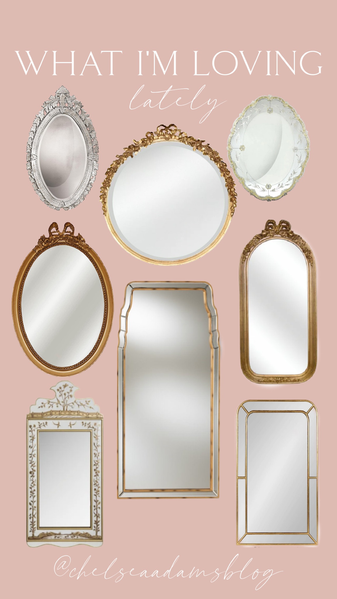 Gold wall mirror
Vanity mirror
Venetian mirror
Murano glass mirror
Bow mirror
Nursery mirror
Bathroom vanity mirror
Etched glass mirror
Grandmillenial home
Queen anne mirror
Oval mirror
Round mirror
Rectangular mirror
French mirror
French home
Amazon home
Mirror under $300


#LTKunder100 #LTKhome #LTKunder50