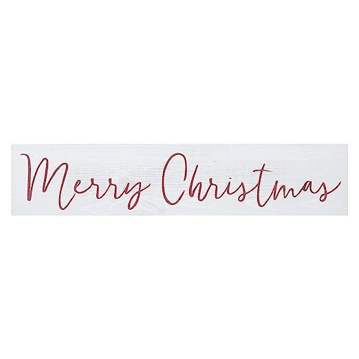 P. Graham Dunn Merry Christmas Whitewash 11.75 x 2.5 Pine Wood Tabletop Stick Sign | Amazon (US)