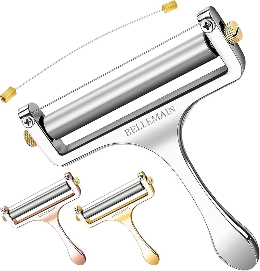Bellemain Stainless Steel Wire Cheese Slicer - Hand Held Cutter for Cheddar, Gruyere, Raclette, M... | Amazon (US)