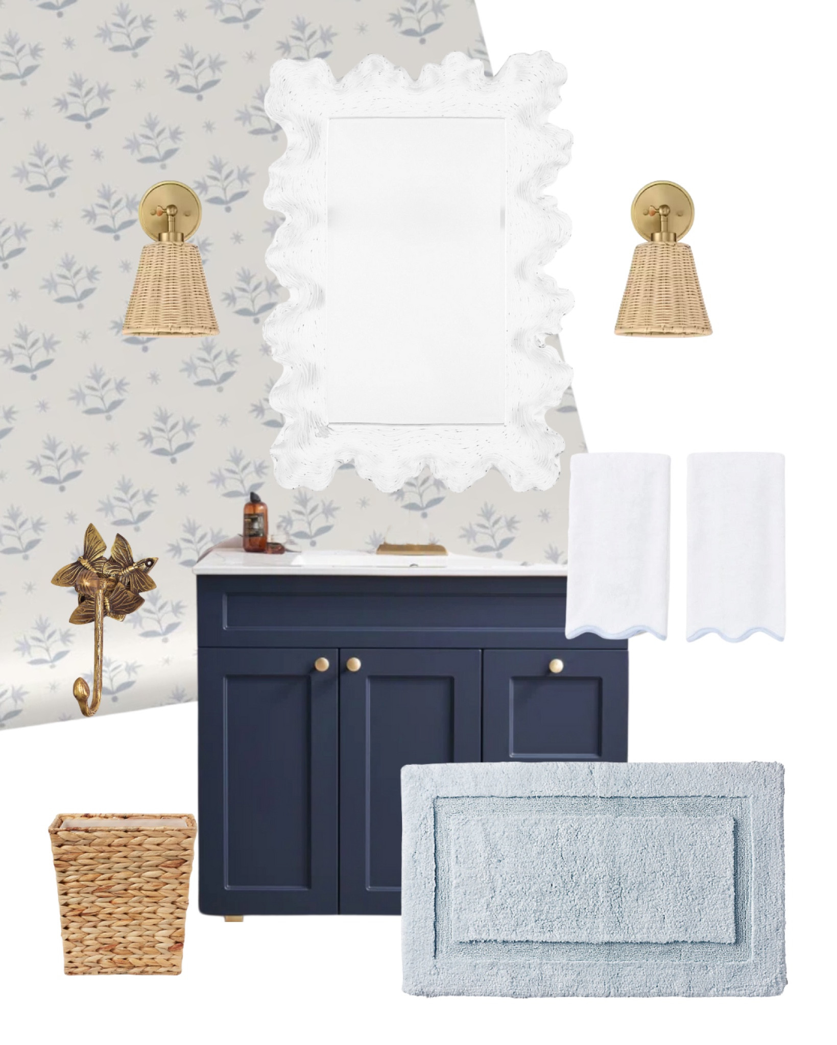 Inspiration board for planning out our daughters' bathroom! #toddlerbathroom #guestbathroom #homedecor 

#LTKKids #LTKFindsUnder100 #LTKHome