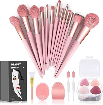 Makeup Brushes 22 Pcs Makeup Kit,Foundation Brush Eyeshadow Brush Make up Brushes Set (Pink, 22 P... | Amazon (US)