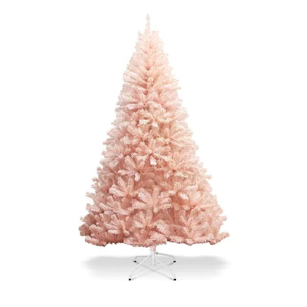 Pink Faux PVC Christmas Tree with Iron Stand - 6 Foot | Bed Bath & Beyond