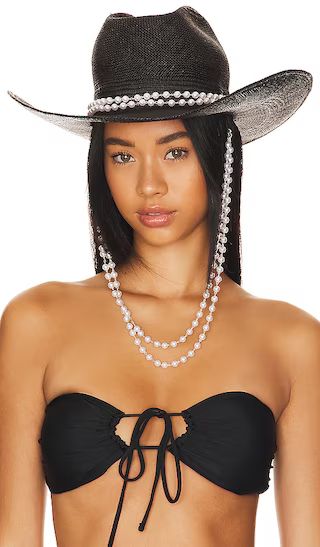 x REVOLVE Pearl Band Cowboy Hat in White | Revolve Clothing (Global)