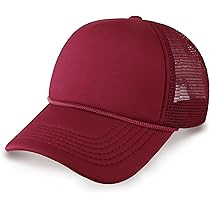 Classic Foam Trucker Hat Summer Mesh Rope Cap Solid Two Toned Blank Hat for Mens Womens Adjustabl... | Amazon (US)