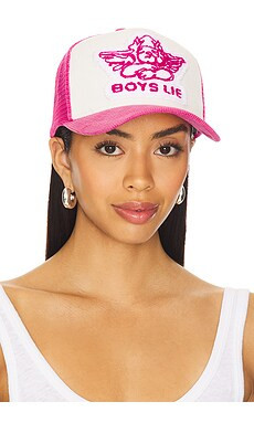 Boys Lie Aura Trucker Hat in Pink from Revolve.com | Revolve Clothing (Global)