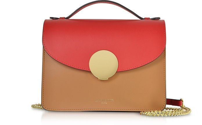 Le Parmentier New Ondina Color Block Flap Top Leather Satchel Bag | Forzieri US & CA
