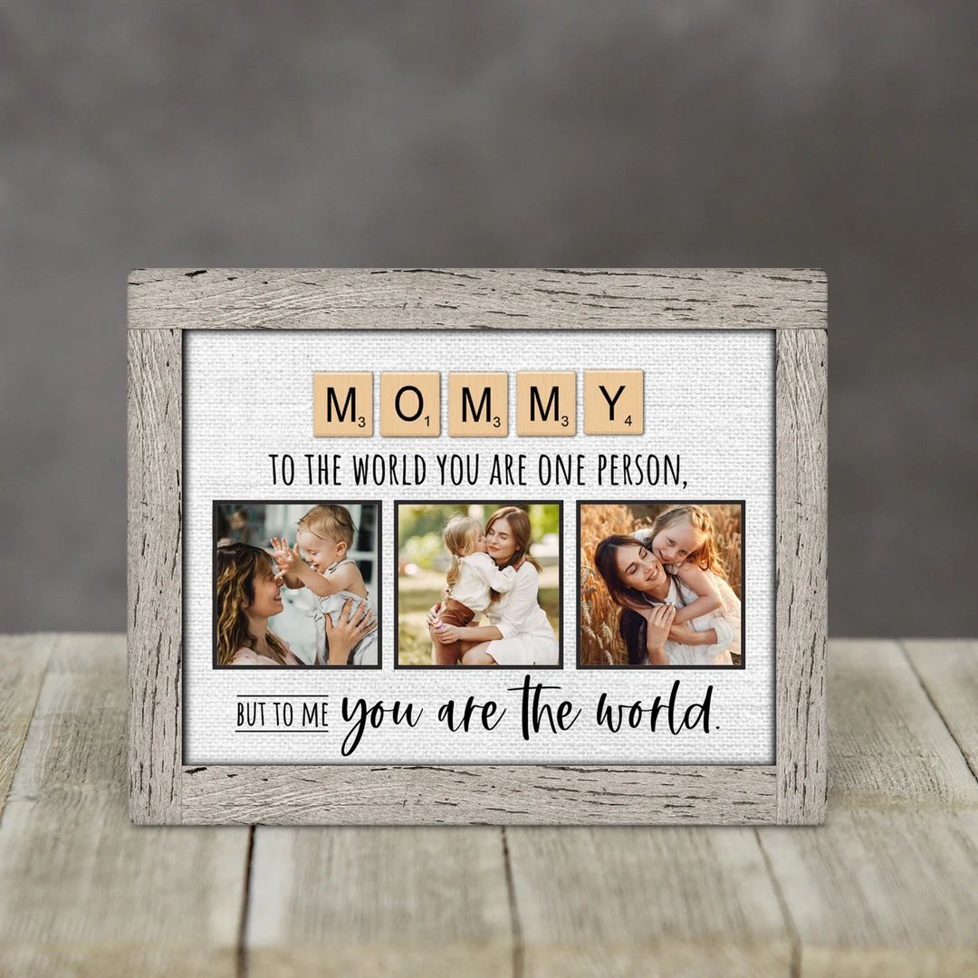 Mommy Photo Frame Scrabble Tile Picture Frame Gift for Mom - Etsy | Etsy (US)
