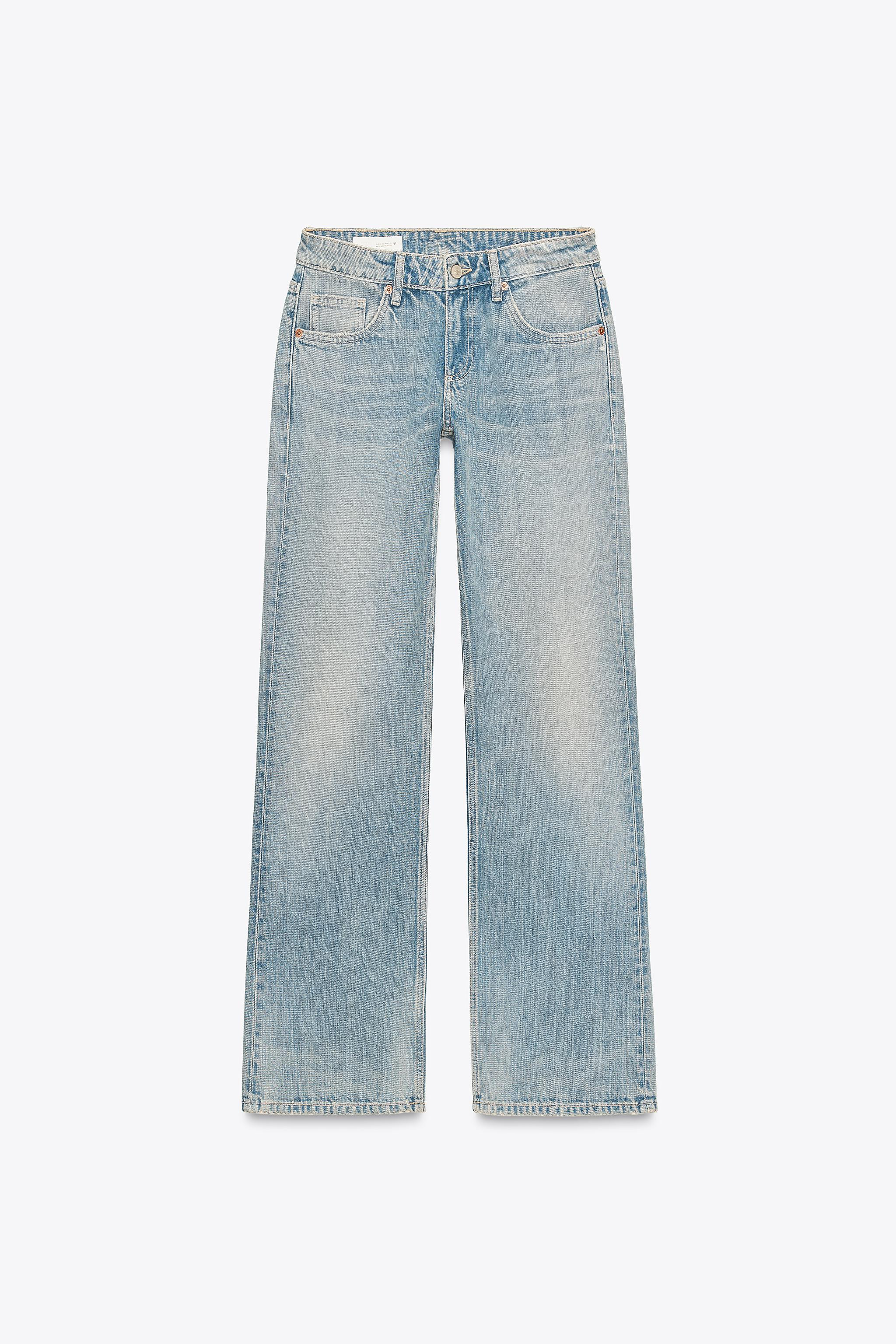 TRF WIDE-LEG LOW-RISE JEANS | Zara UK