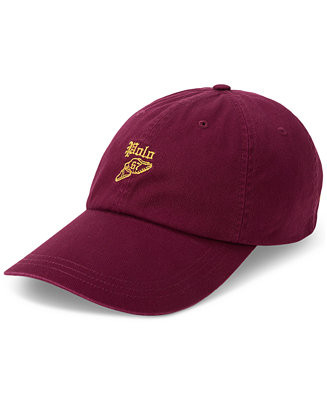 Men's Long-Bill Embroidered Twill Cap | Macy's