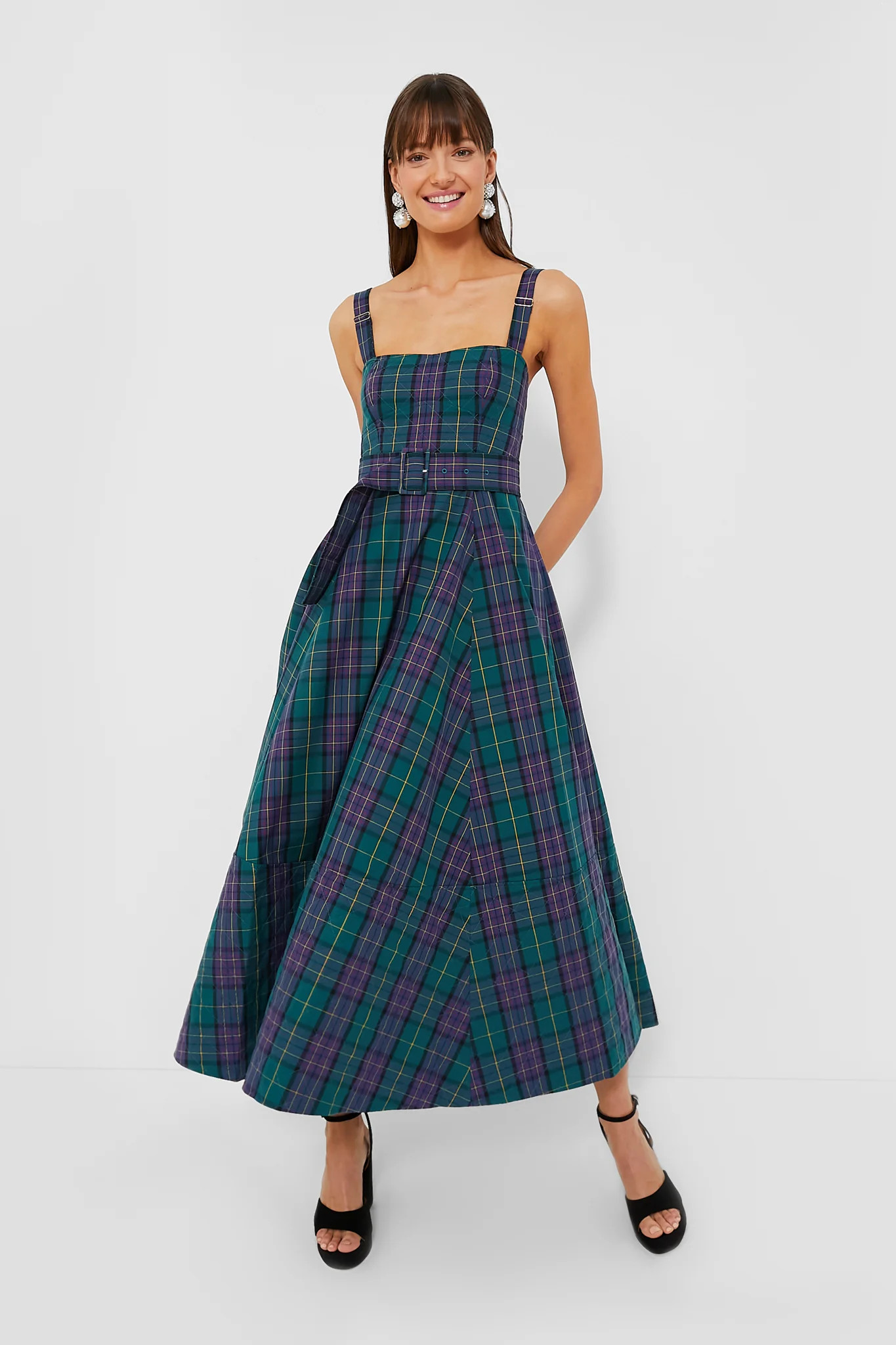 Green Tartan Plaid Thandy Dress | Tuckernuck (US)