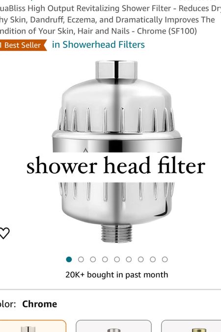 add this to your shower head to limit hard water and mineral build up in your water :) 
