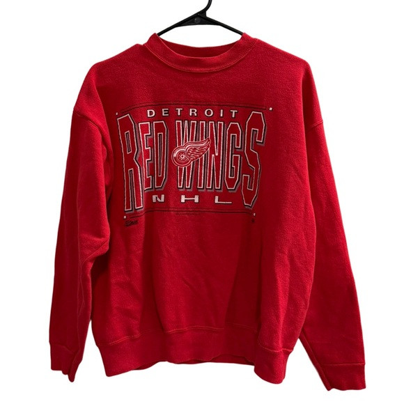 Vintage 1990s Salem Sportswear Detroit Red Wings NHL Sweatshirt Red Size Large | Poshmark
