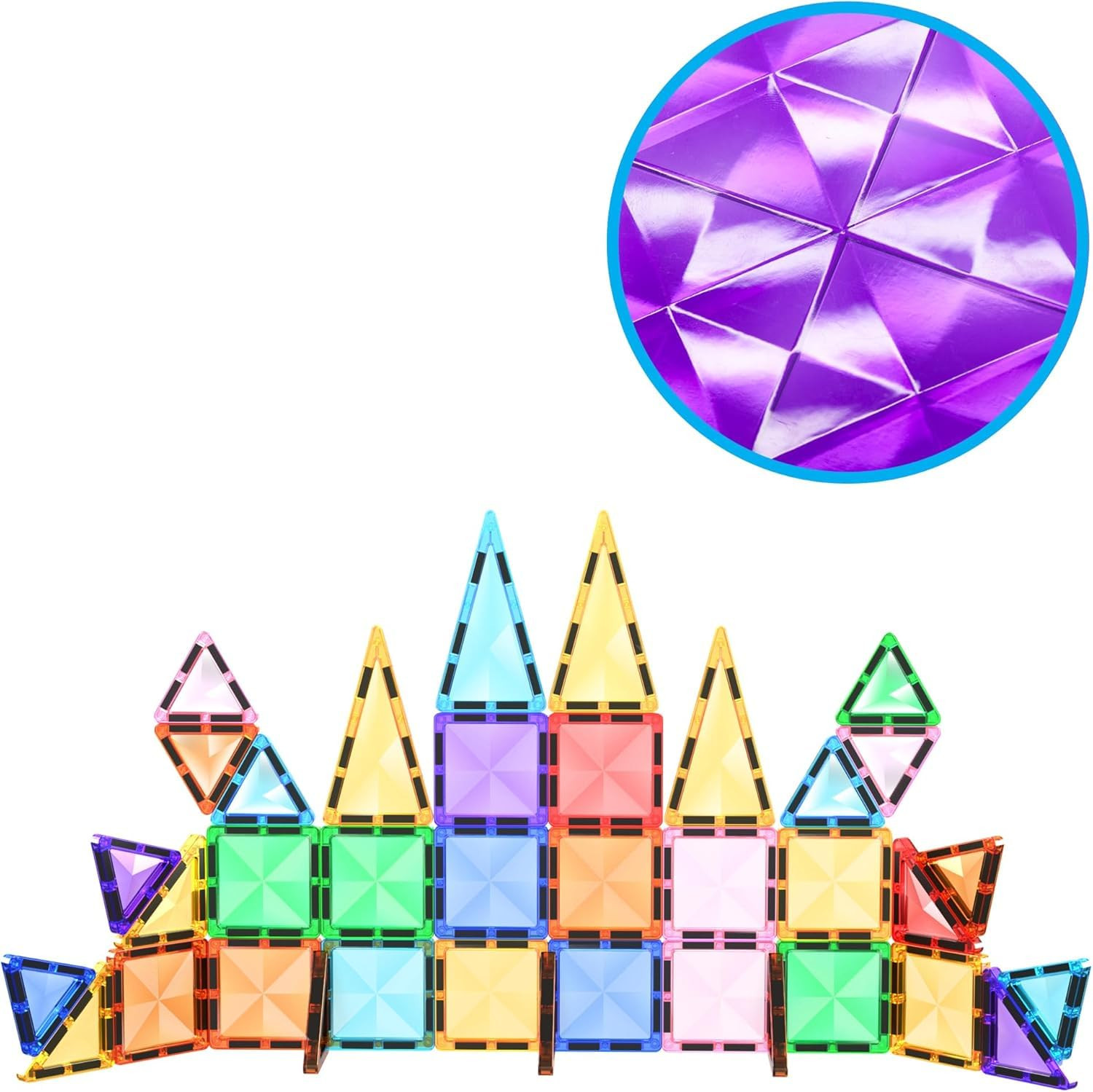 PicassoTiles Magnetic Tiles Building Blocks Mini Size Diamond Series Magnet Toys Travel Size On-T... | Amazon (US)