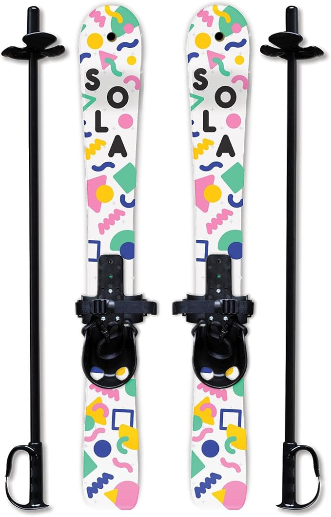 SOLA Winnter Sports Skiing for Kids Beginner Snow Skis with Poles and Bindings Age 3-4 | Amazon (US)