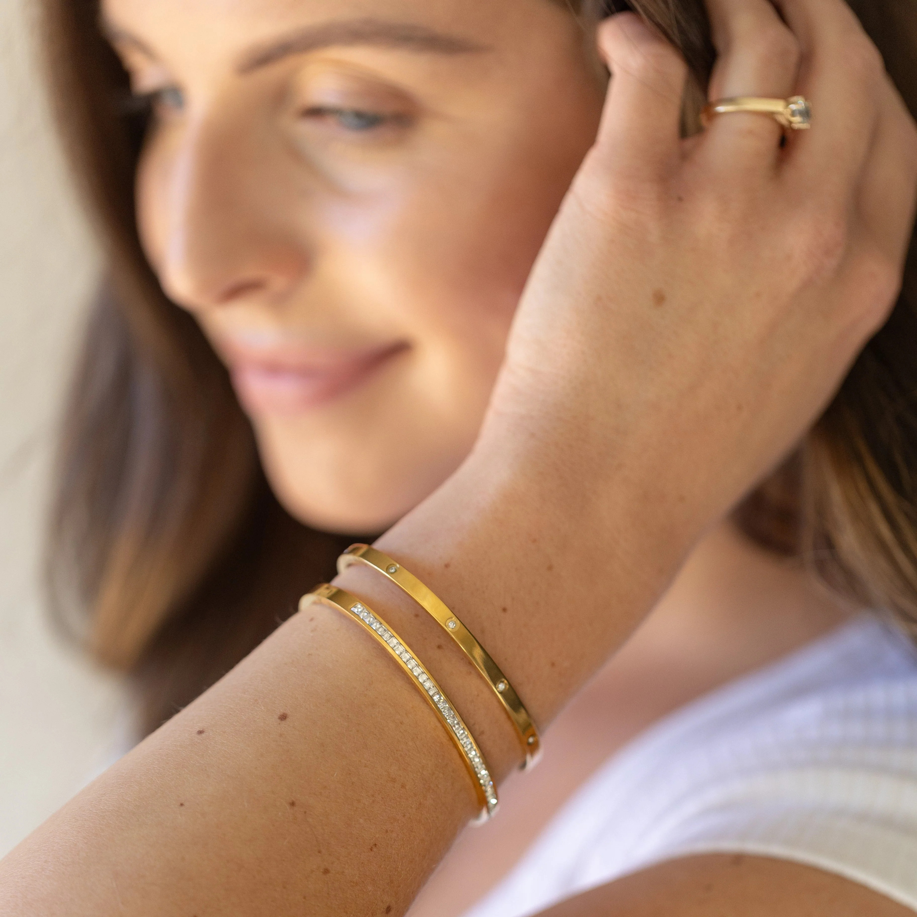 Cassie 2 pc Bracelet Set Gold | StrawberryAvocados