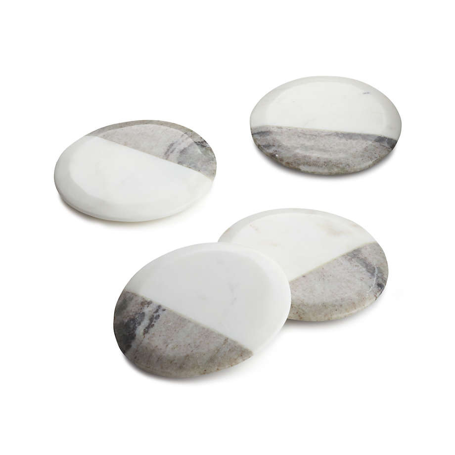 Marble Coasters, Set of 4 + Reviews | Crate & Barrel | Crate & Barrel