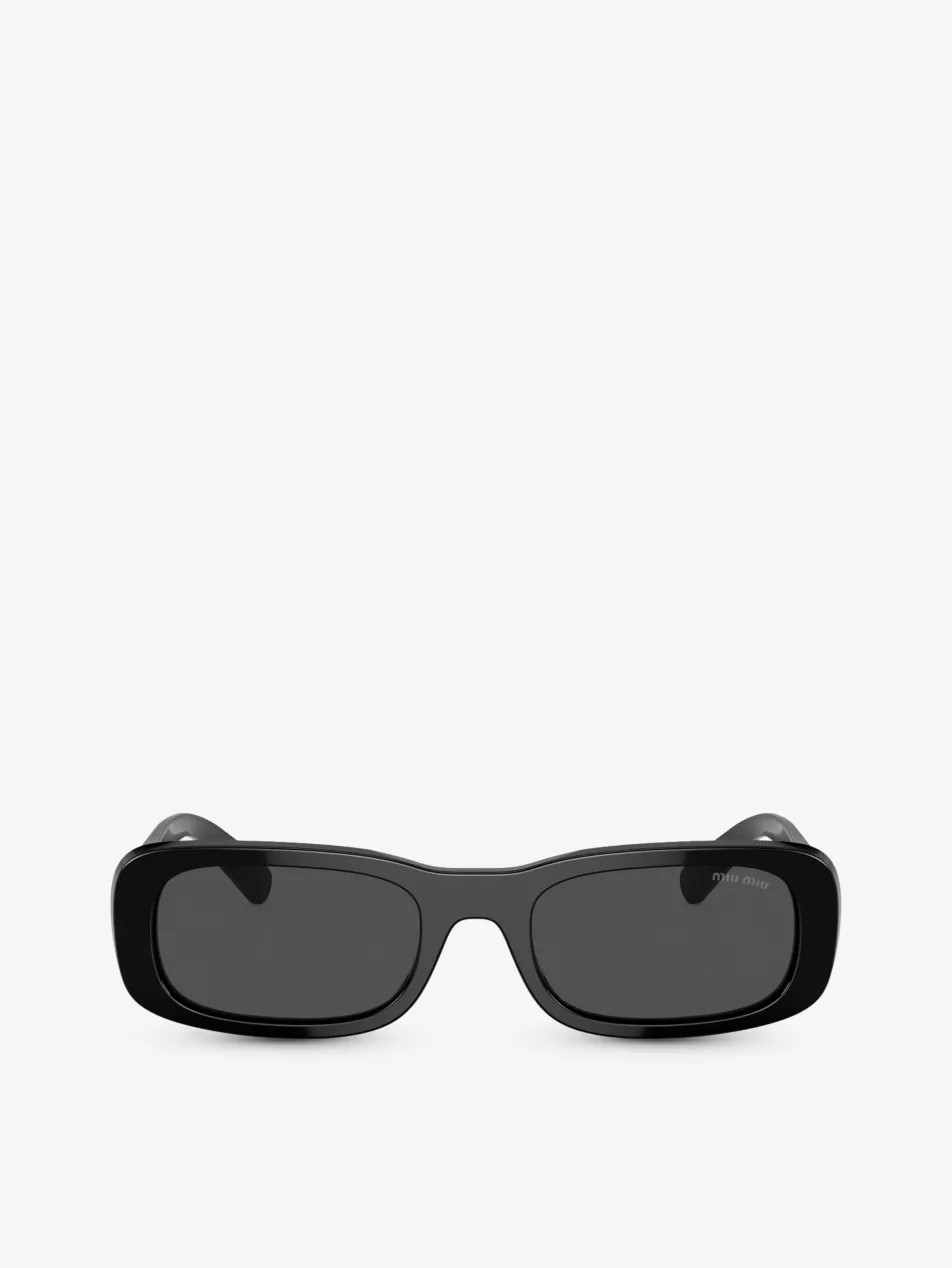 MU 08ZS rectangle-frame acetate sunglasses | Selfridges