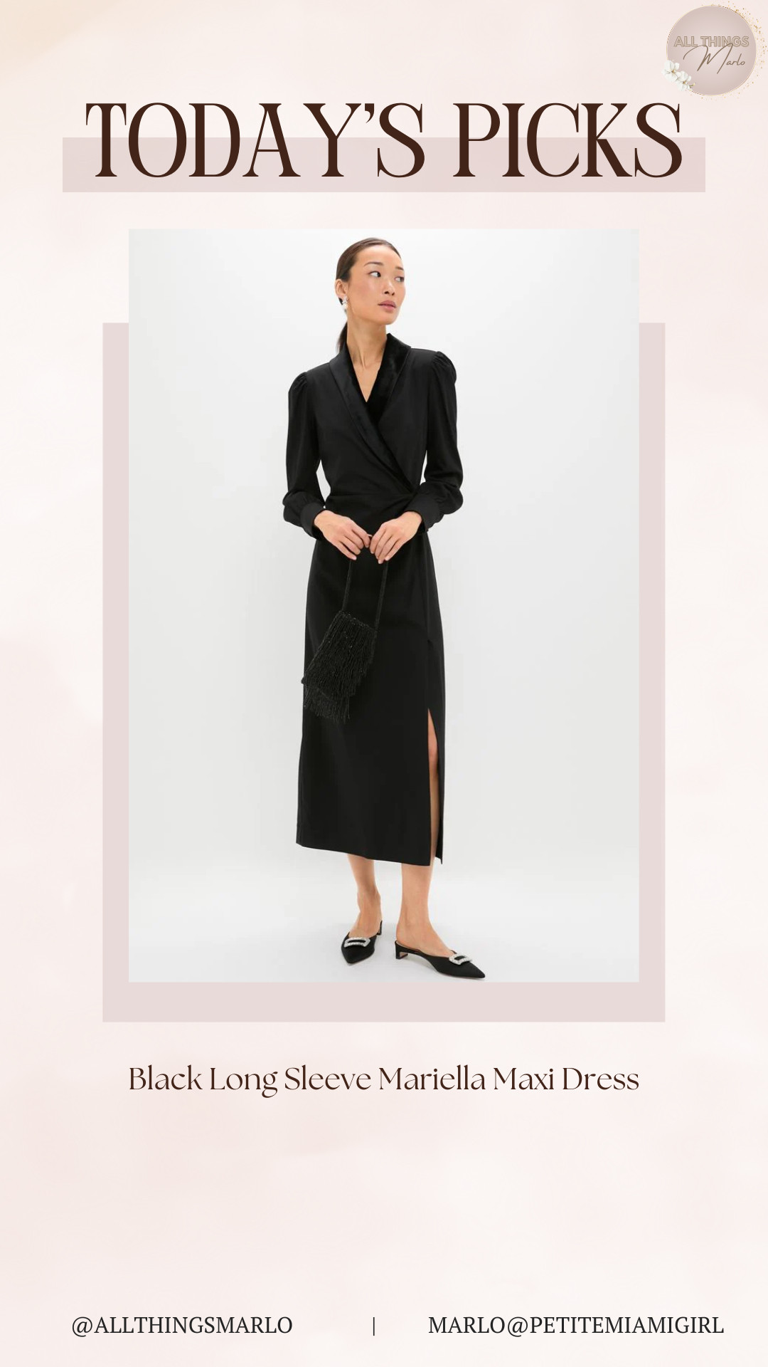 Black Long Sleeve Mariella Maxi Dress 

 #LTKootd #LTKSeasonal #LTKStyleTip