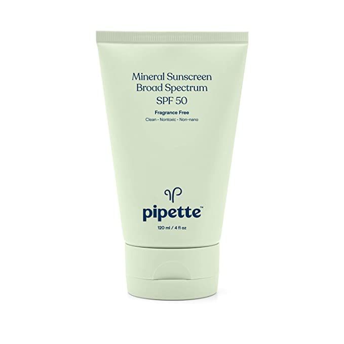 Pipette SPF 50 Mineral Sunscreen Broad Spectrum with Non-nano Zinc Oxide (4-Fluid-Ounce) | Amazon (US)