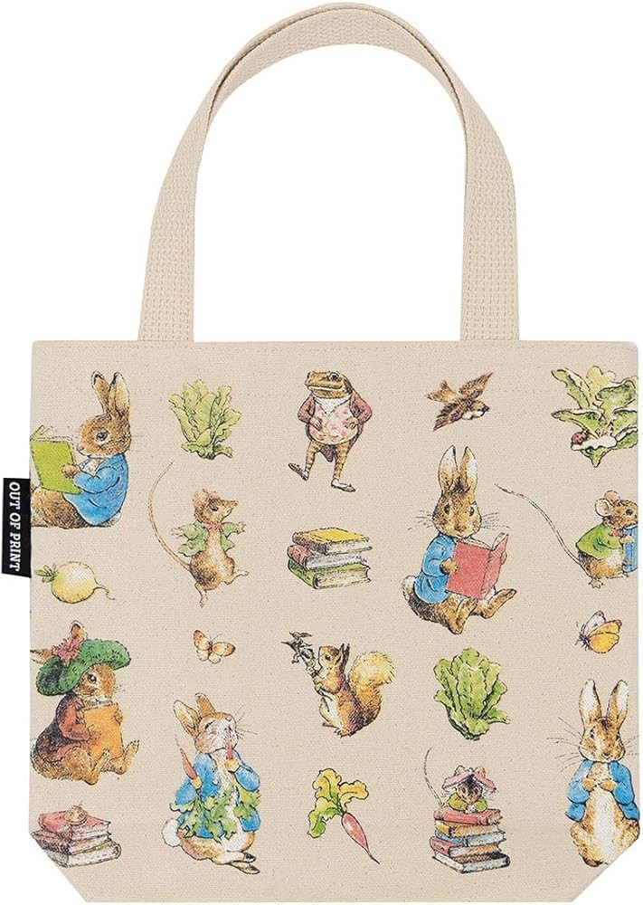 Out of Print Peter Rabbit Mini Tote Bag with Inner Pocket - Small Tote Bag for Book Lovers and Ki... | Amazon (US)