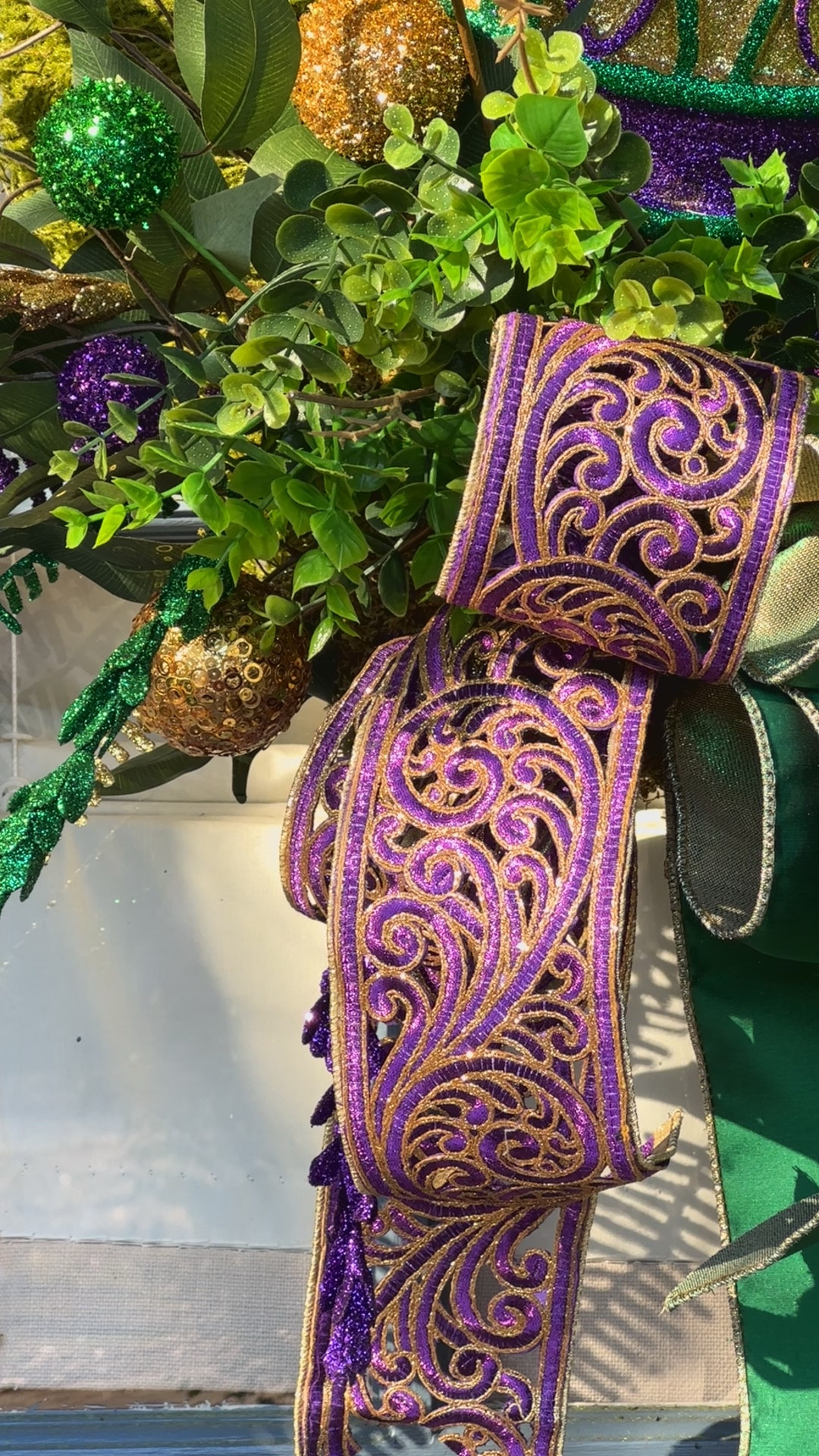 Mardi Gras decor, door wreath 

#LTKhome #LTKVideo