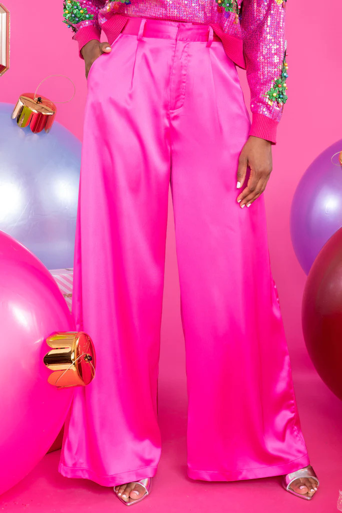 Long Term Hot Pink Wide Leg Pants | Red Dress 