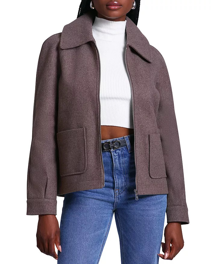 Cropped Zip Front Jacket | Bloomingdale's (US)