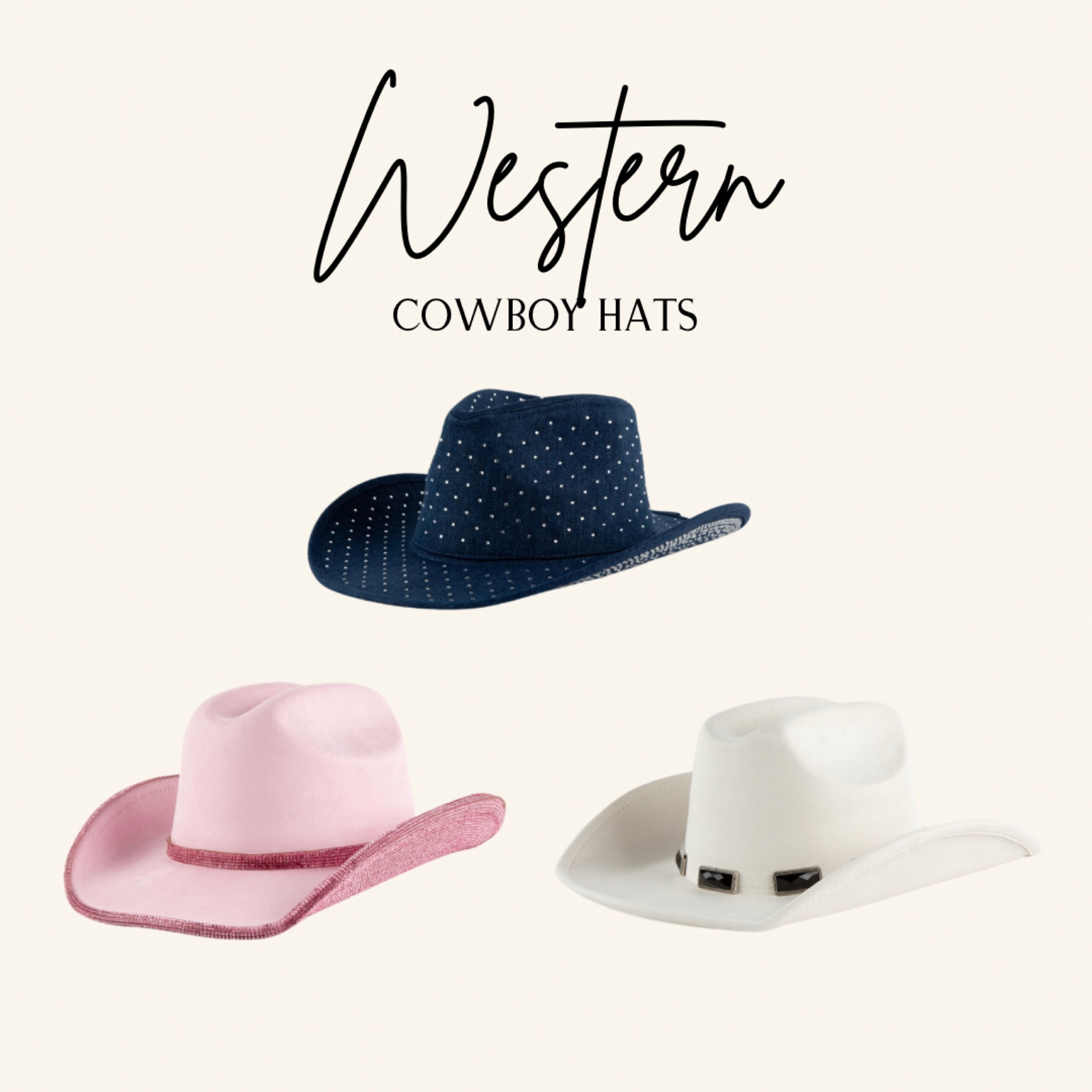 Cowboy hats! 

#LTKSummerSales #LTKStyleTip #LTKSaleAlert