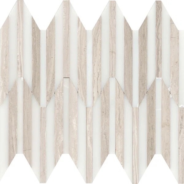 Bizou™ 10 x 12 in. Marble Decorative Accent Tile | Wayfair Professional