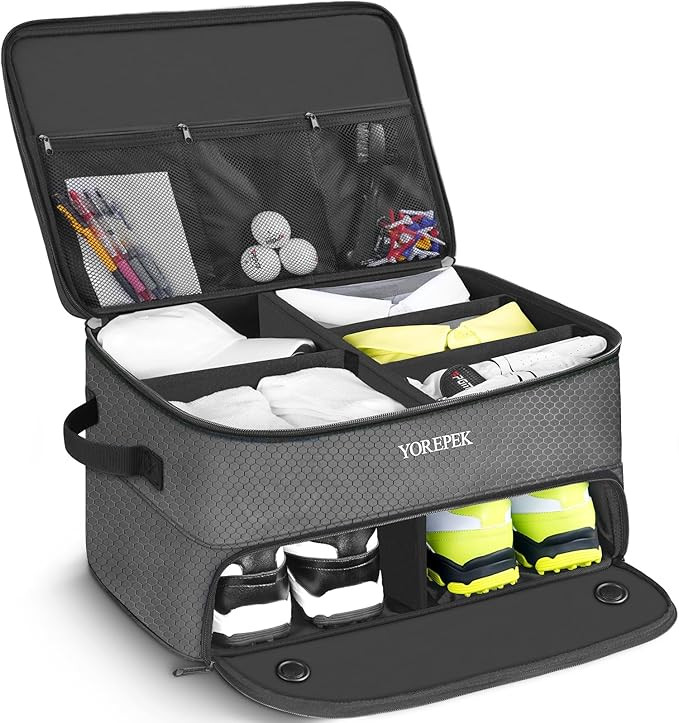 YOREPEK 2 Layer Golf Trunk Organizer, Golf Gifts for Men with Separate Ventilated Compartment for... | Amazon (US)