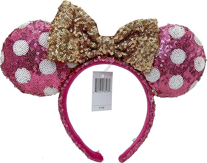 Mouse Ear Bow Headbands,Sequins Bow Hairbands Hair Accessories,Glitter Party Christmas Halloween ... | Amazon (US)