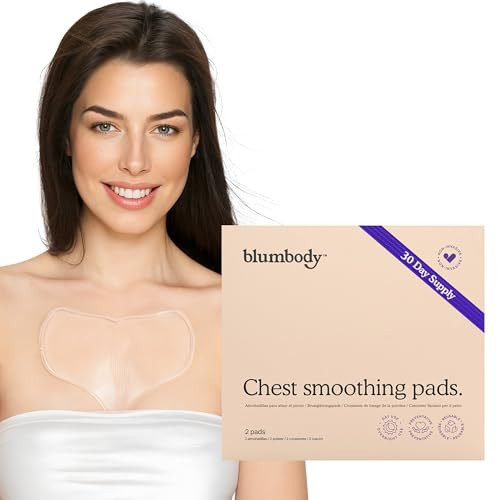 BLUMBODY Chest Wrinkle Pads – Anti-Wrinkle Silicone Patches Skin Firming, Smoothing – Reusable Overnight Chest Pads – Anti-Aging Crepe Erase Pad – Neck, Décolleté (1-Month Supply) | Amazon (US)