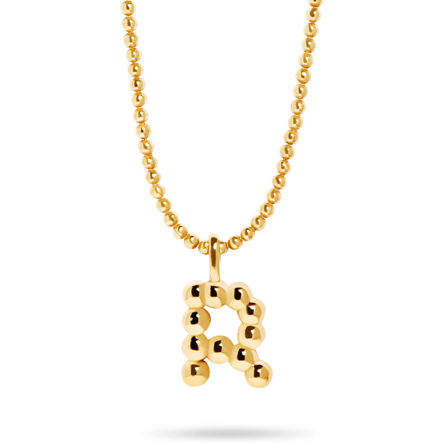 Gold Vermeil Mochi Donut Initial Necklace | Stone & Strand