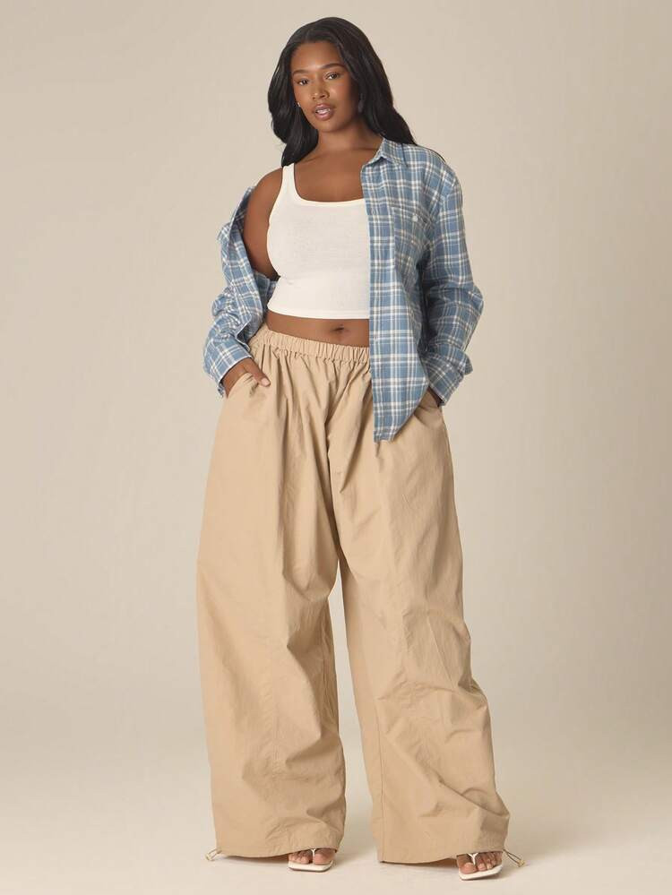 MUSERA Plus Size Balloon Parachute Trousers Spring Summer Cute Cosy Cottage Core Spring Dew Casua... | SHEIN