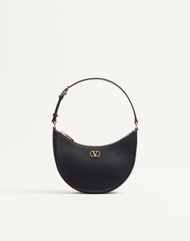 Valentino Garavani VLogo Signature Mini Hobo Bag In Grainy Calfskin Wo | Valentino