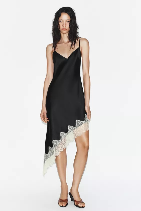 SATIN LACE DRESS | Zara UK