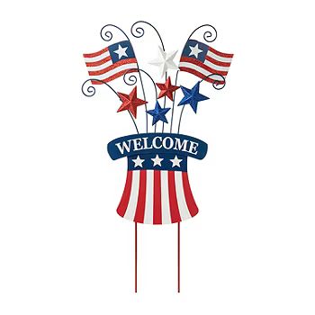 Glitzhome 30.25"H Wooden Patriotic 4th of July Holiday Yard Art | JCPenney
