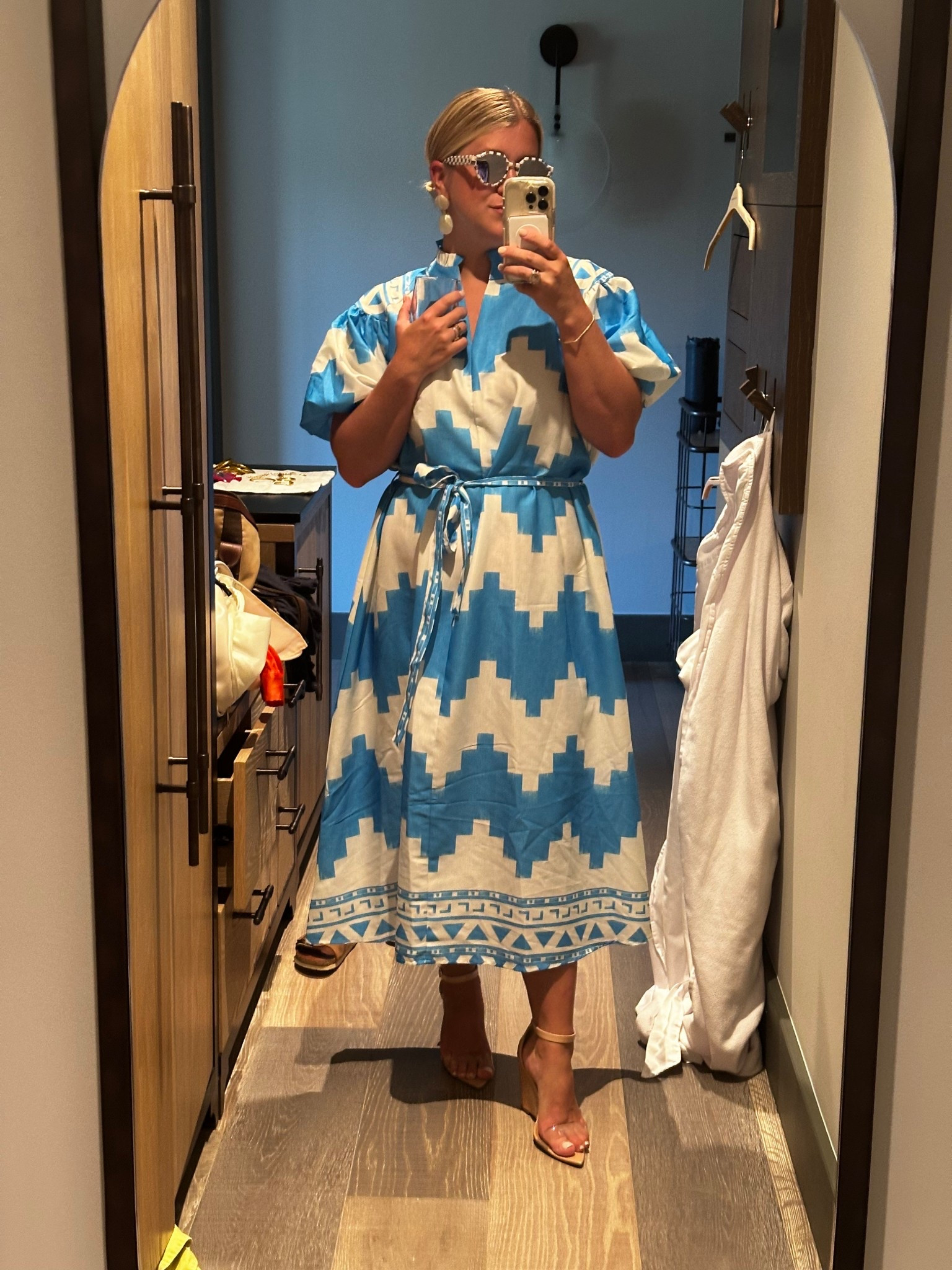 Dress: Sold Out! 
Glasses: YES 🙌 GET THEM
Earrings: CUSTOM - DM ON INSTA. 
@Piper_thebuildingblonde