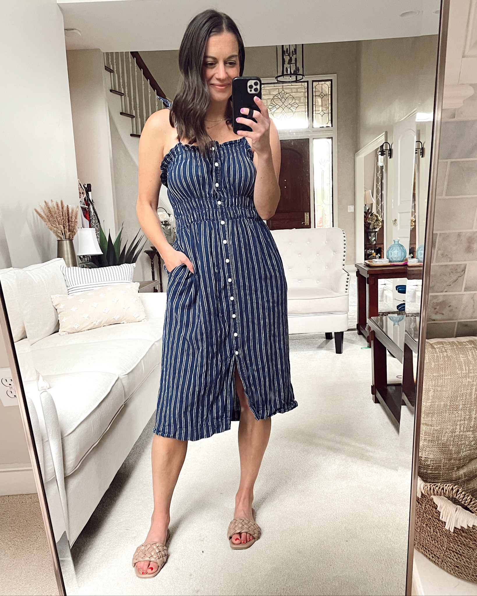 Target dress runs true to size to maybe a smidge small.  I’m wearing a small. 

#LTKunder50 #LTKstyletip #LTKFind