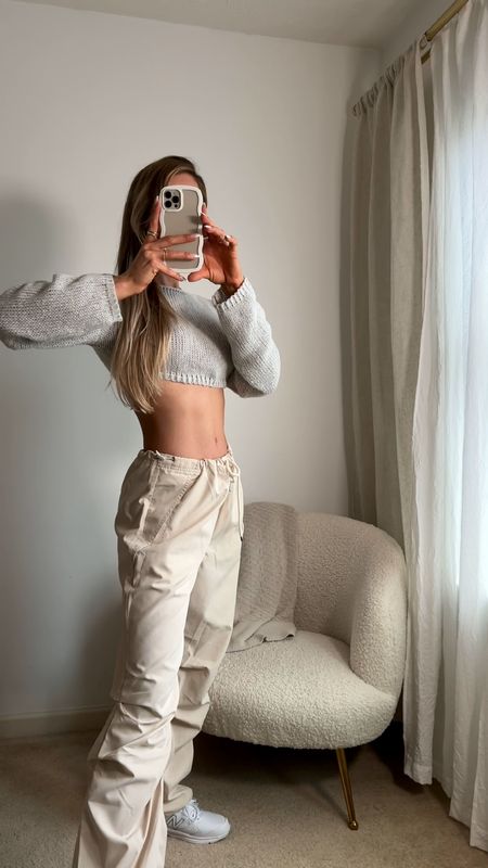 Cropped knit sweater in small
Parachute pants in small 

Neutral outfit, neutral aesthetic, comfy outfit, cozy outfit, neutral style, crop top, spring fashion, spring sweater

#LTKstyletip #LTKunder50 #LTKSeasonal