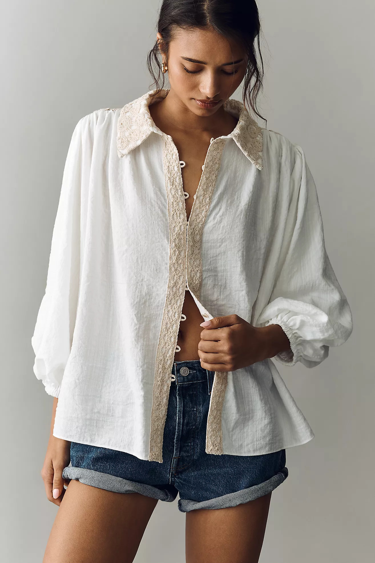 Mare Mare Embroidered Buttondown Shirt | Anthropologie (US)