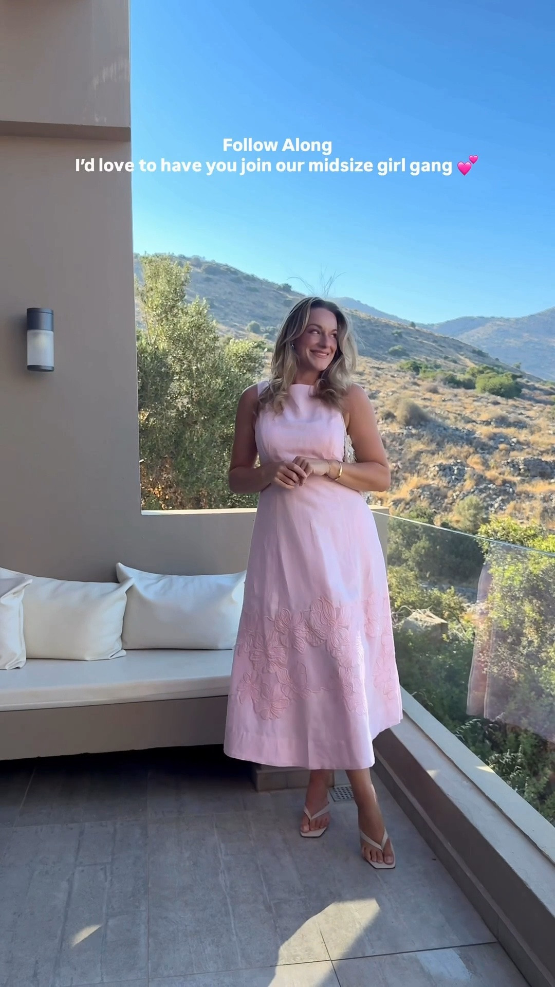 Pink linen midi dress, classy pink summer dress mint velvet wearing size 12 UK ￼

#LTKuk #LTKwedding #LTKmidsize