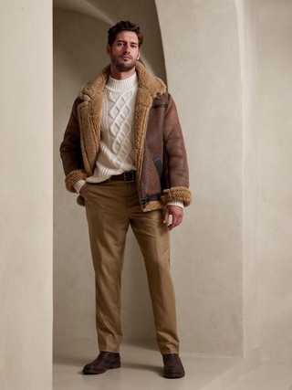 Tapered Perfect Flannel Dress Pant | Banana Republic (US)