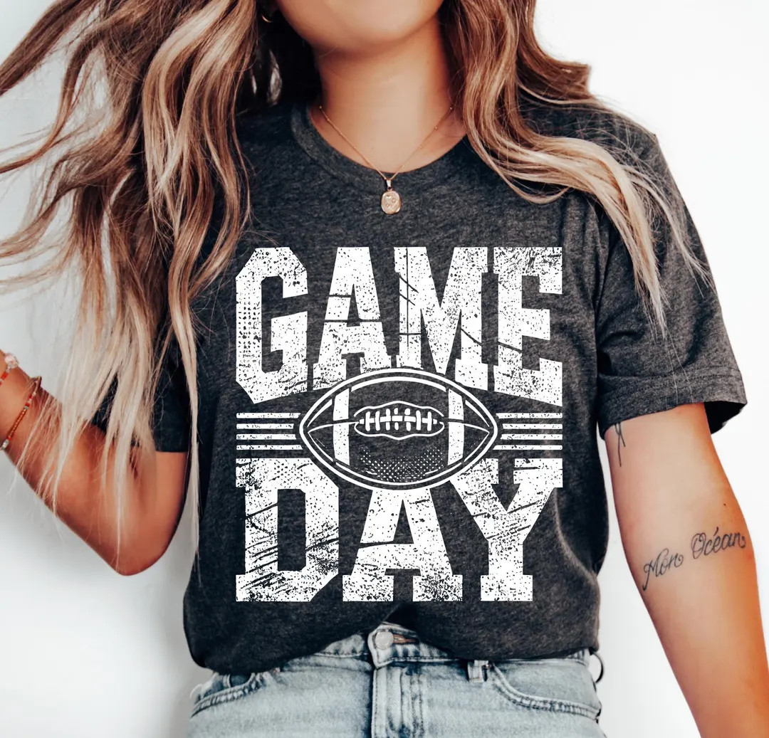 Football Season Game Day Shirt Football Mom Shirt Football Fall Season Tee Sports Mom Tee Game Da... | Etsy (US)