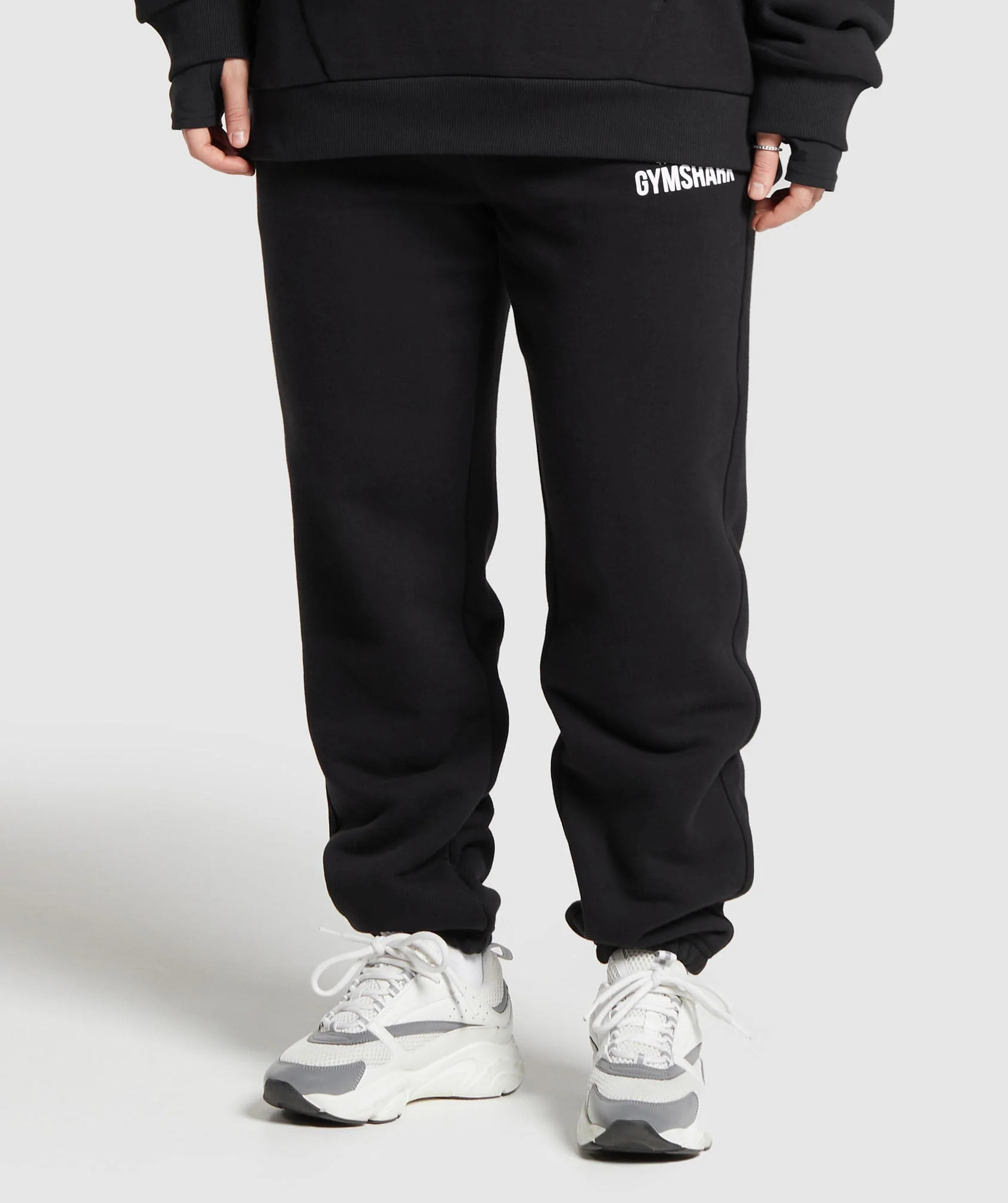 Gymshark GS x Leana Deeb Oversized Joggers - Black | Gymshark UK